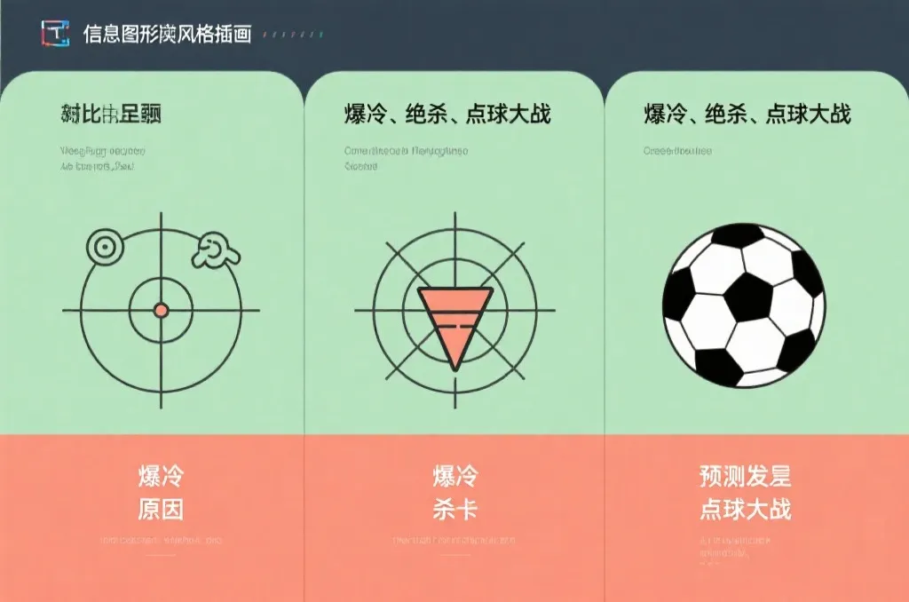 比分预测偏差复盘信息图：爆冷、绝杀、点球三类原因对比